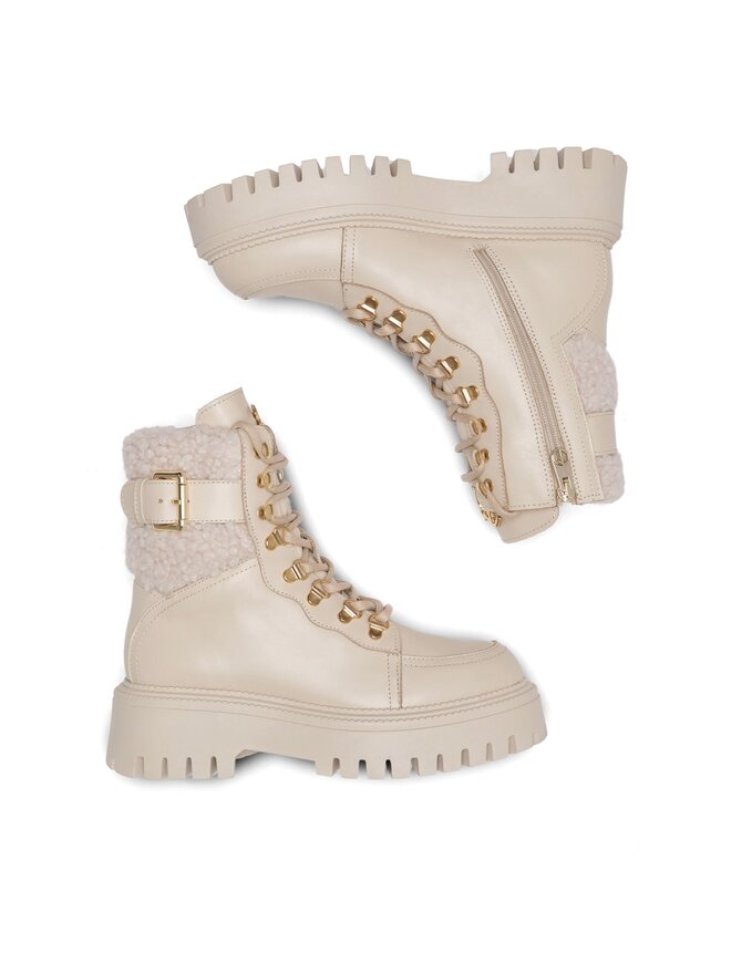 Eva Minge Schnürstiefeletten Eva Minge AGNITA-4050 Beige
