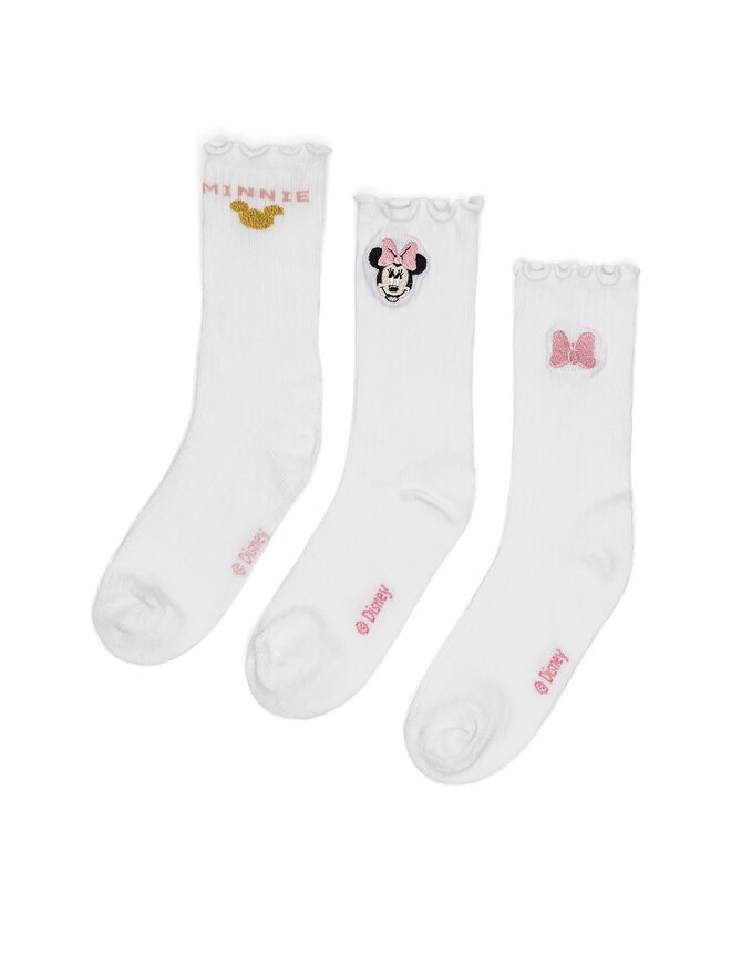 Mickey&Friends Довгі шкарпетки Mickey&Friends ACCCS-AW24-116DSTC (3-PACK) Білий