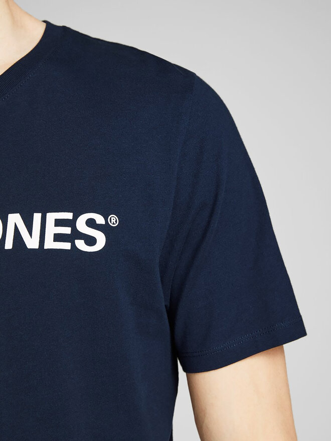 Jack&Jones Jack&Jones Póló Corp Logo 12137126 Sötétkék Slim Fit
