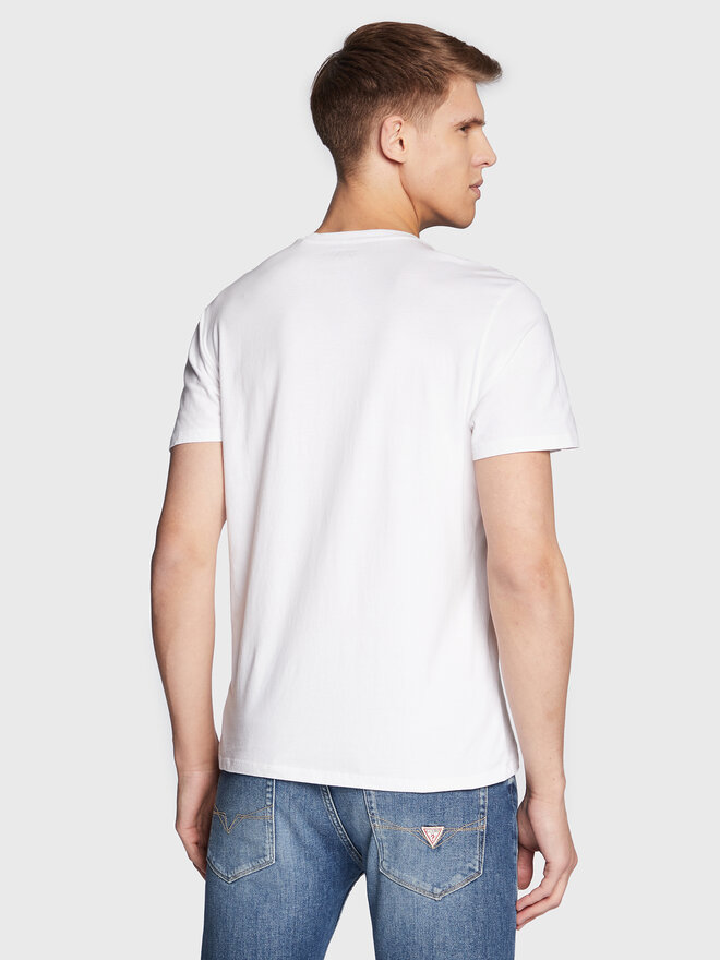 Guess Guess Marškinėliai M3RI52 KBDK0 Balta Slim Fit