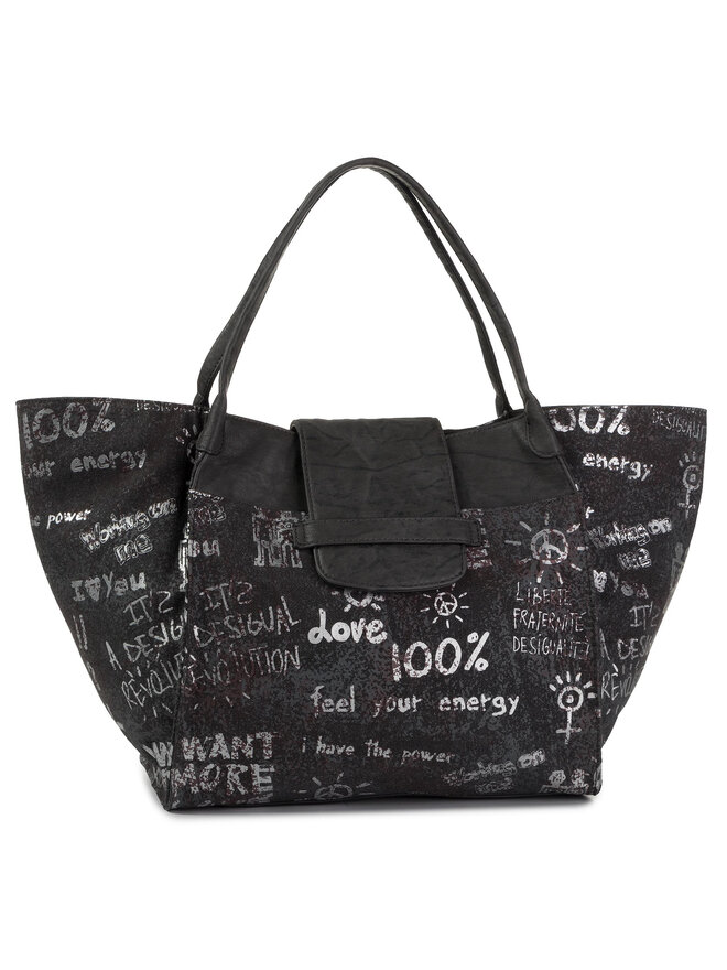 Desigual Handtasche Desigual 19WAXA15 Schwarz
