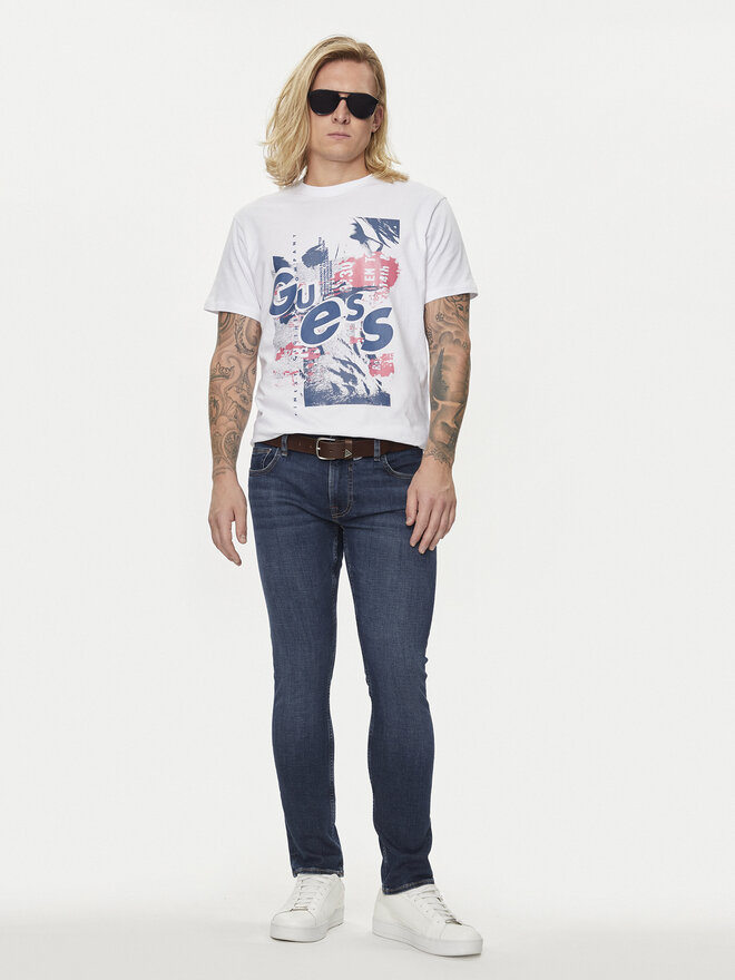 Guess Guess Marškinėliai M4YI02 I3Z14 Balta Regular Fit