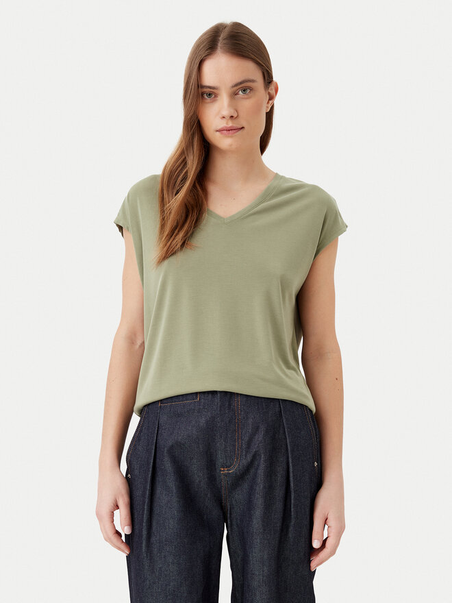 Vila Vila Marškinėliai Modala 14074847 Žalia Regular Fit