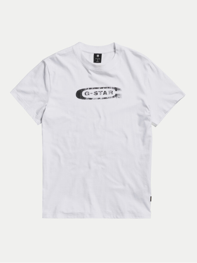 G-Star Raw G-Star Raw Marškinėliai Distressed D24365-336 Balta Regular Fit