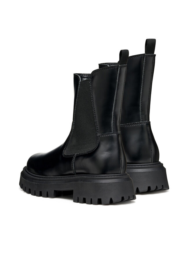 Geox Schnürstiefeletten Geox J Maquinnens J56M6D 0CNNH C9999 S Schwarz