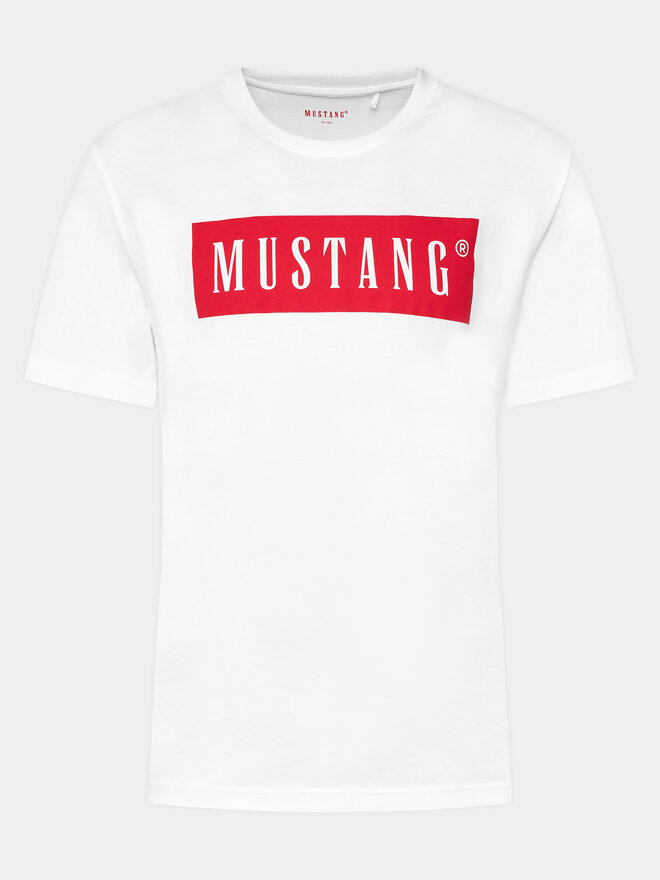 Mustang Mustang Marškinėliai 1014749 Balta Regular Fit