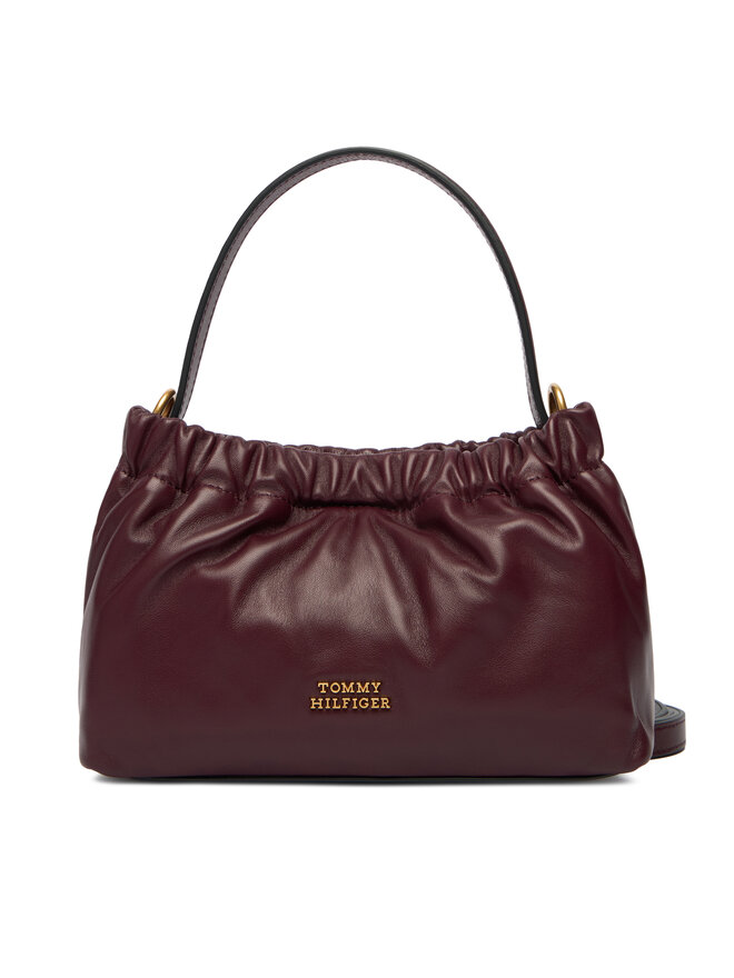 Tommy Hilfiger Handtasche Tommy Hilfiger Soft Leather Mini Crossover AW0AW18306 Dunkelrot