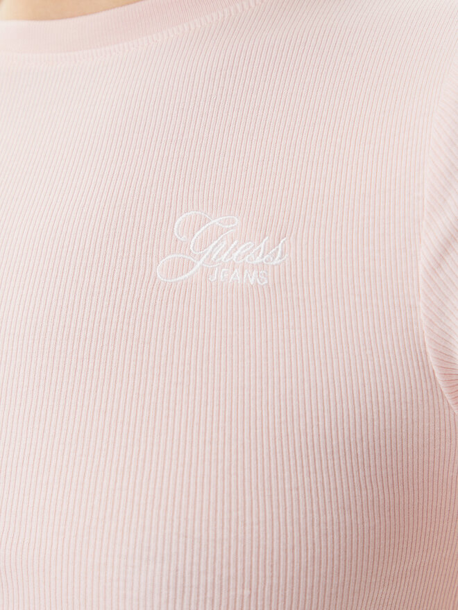 Guess Guess Marškinėliai W5GP62 KA0H1 Rožinė Regular Fit
