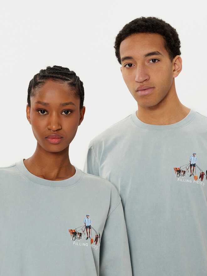 Filling Pieces Filling Pieces Camiseta Unisex Dog Walker 7449981 Verde Regular Fit