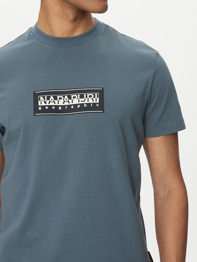 Napapijri Napapijri Marškinėliai S-box Logo NP0A4I3L Žalia Regular Fit