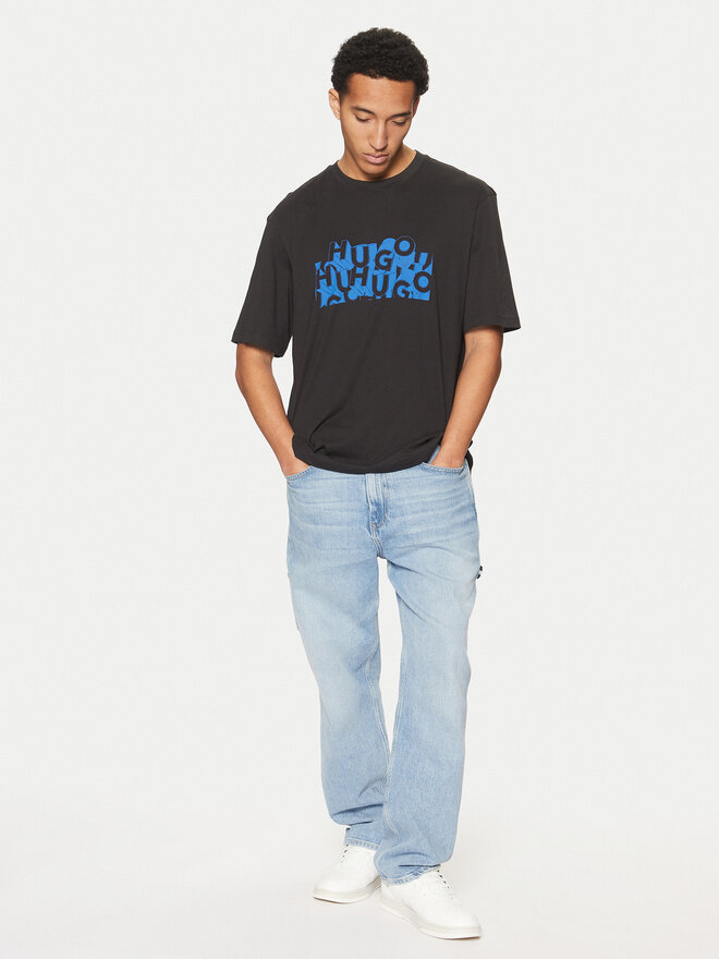 HUGO HUGO T-Shirt Nafralo 50533528 Μαύρο Regular Fit