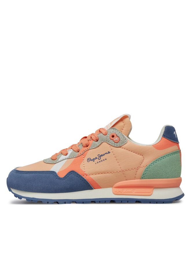 Pepe Jeans Сникърси Pepe Jeans Brit Print G PGS40001 Оранжев
