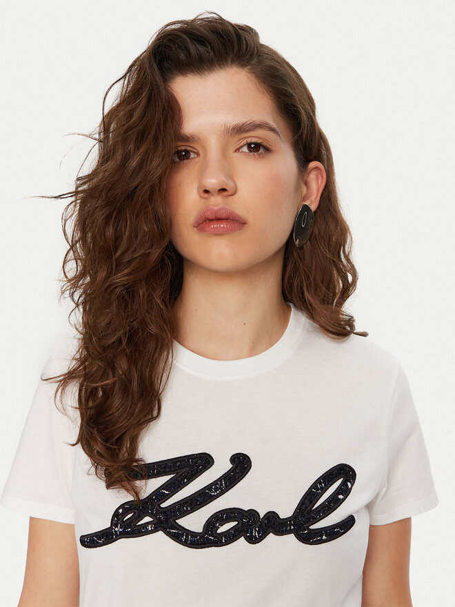 KARL LAGERFELD KARL LAGERFELD Camiseta A1W17117 Blanco Regular Fit