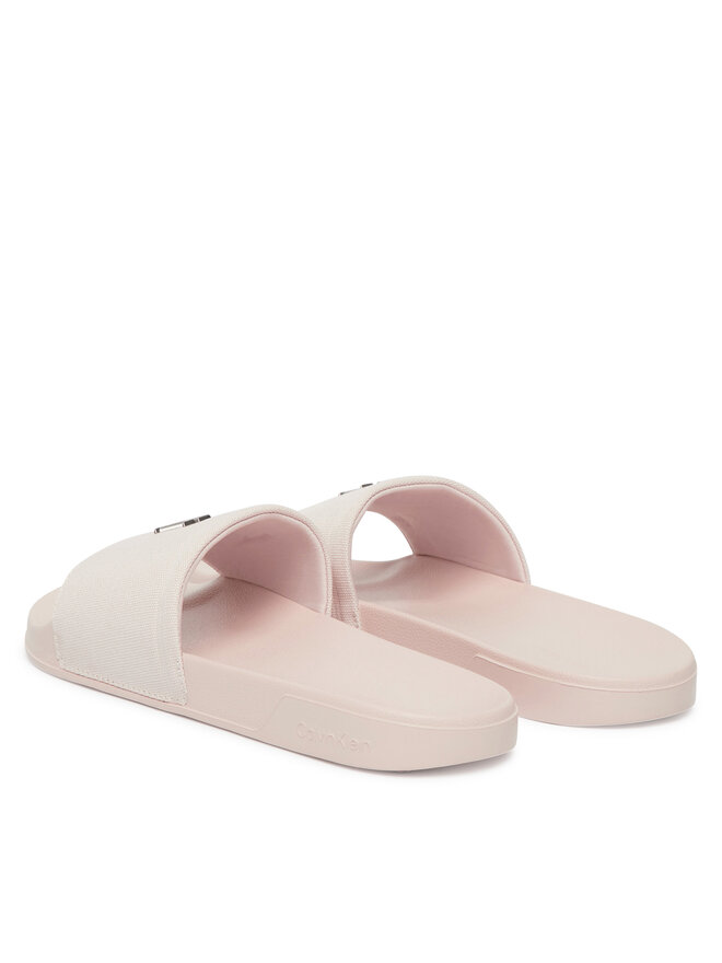 Calvin Klein Pantoletten Calvin Klein Ess Slide Canvas Hdw HW0HW02960 Beige