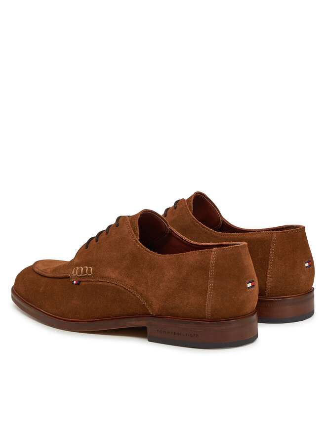 Tommy Hilfiger Halbschuhe Tommy Hilfiger Hilfiger Thunit Suede M Toe Shoe FM0FM05468 Braun