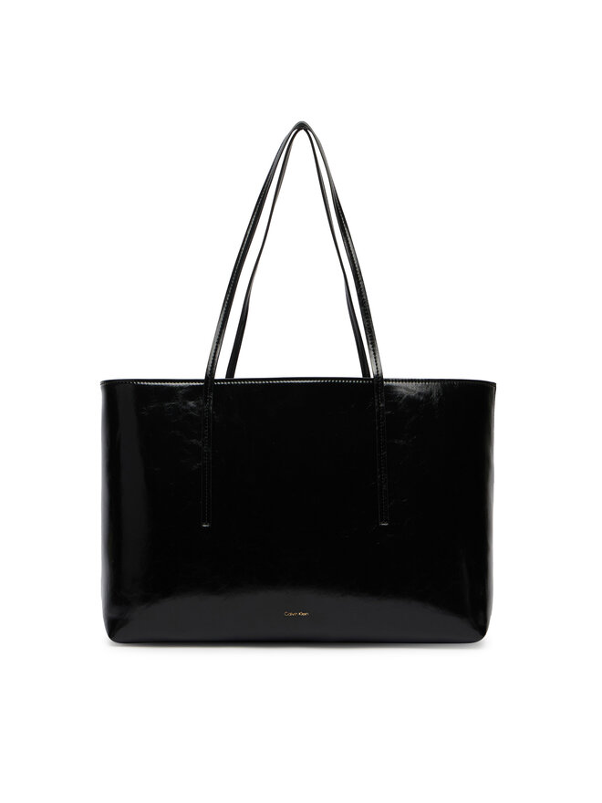 Calvin Klein Handtasche Calvin Klein Foil Logo Glossy LV04F3537G Schwarz