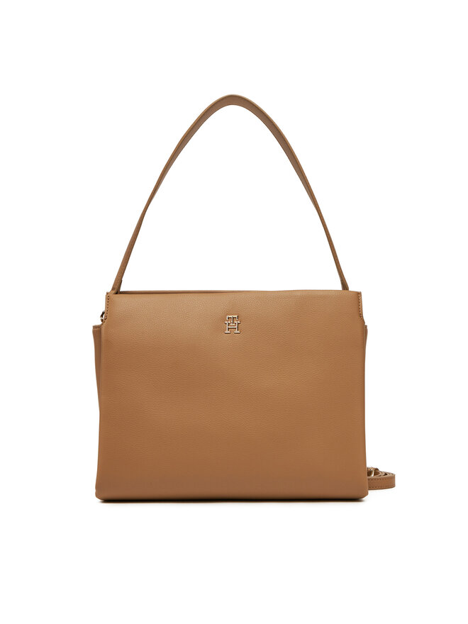 Tommy Hilfiger Torebka Tommy Hilfiger Th Legacy Med Satchel AW0AW17173 Brązowy