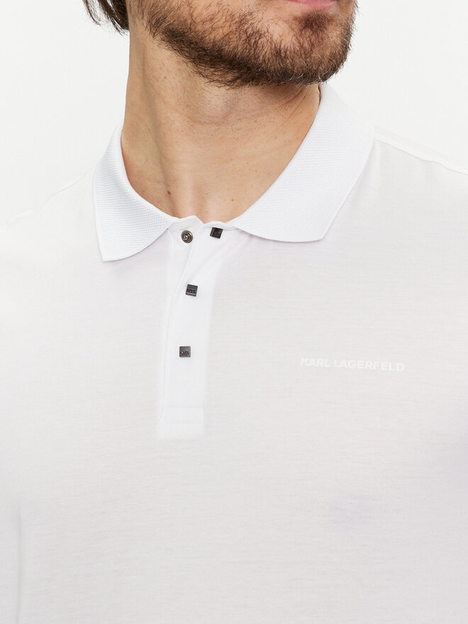 KARL LAGERFELD KARL LAGERFELD Polo 745000 542200 Λευκό Regular Fit