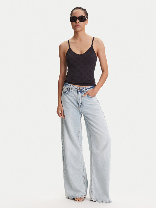 Guess Guess Marškinėliai V5YP05 Z3OA0 Juoda Slim Fit