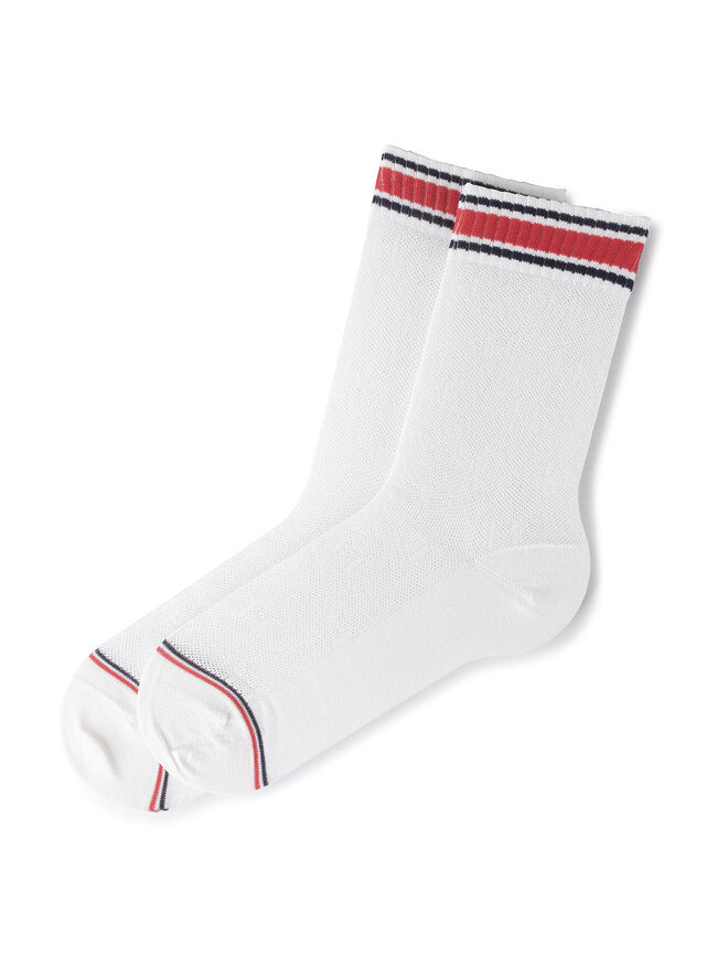 Tommy Hilfiger Súprava 2 párov vysokých dámskych ponožiek Tommy Hilfiger 393008001 Biela