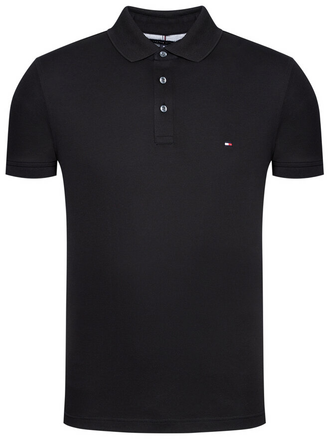 Tommy Hilfiger Tommy Hilfiger Pólóing 1985 MW0MW17771 Fekete Slim Fit