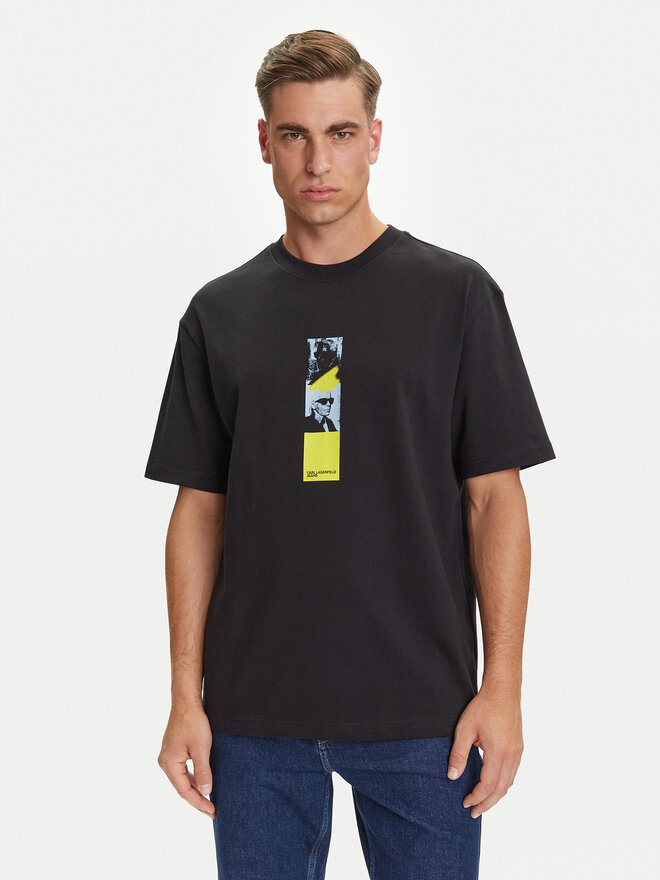 Karl Lagerfeld Jeans Karl Lagerfeld Jeans Camiseta A3M17036 Negro Relaxed Fit