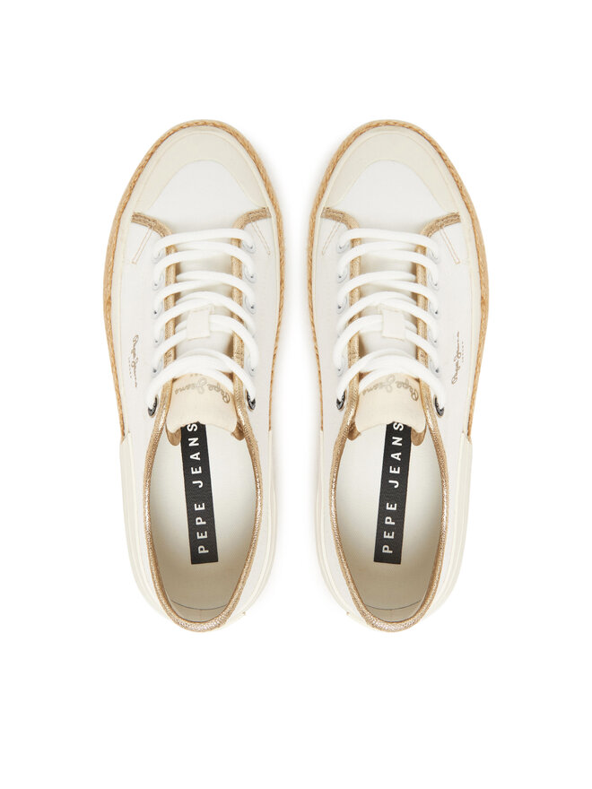 Pepe Jeans Espadryle Pepe Jeans Samoi Mix PLS31595 Biały