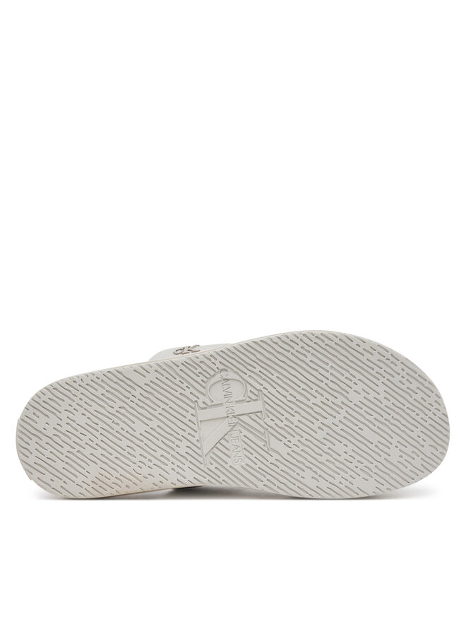 Calvin Klein Jeans Чехли Calvin Klein Jeans Flat Molded Dbl Bar Sandal Cv YM0YM01222 Сив
