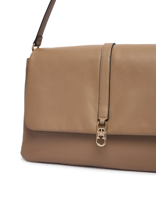 Tommy Hilfiger Handtasche Tommy Hilfiger Th Libre Satchel AW0AW19197 Beige
