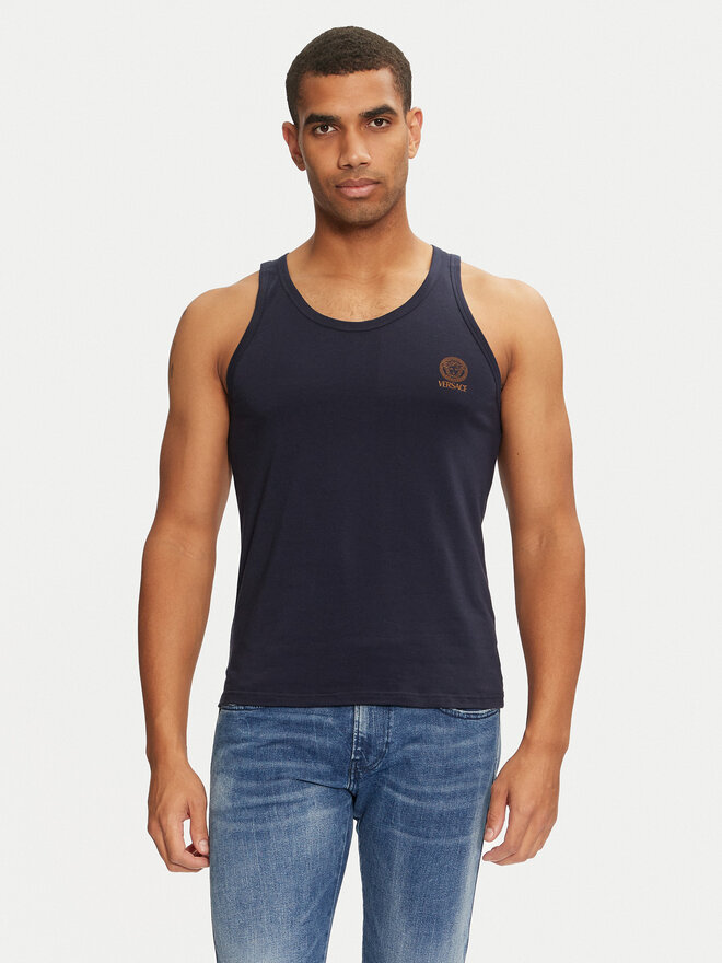 Versace Versace Майка AUU01012 1A1001 Cиній Regular Fit