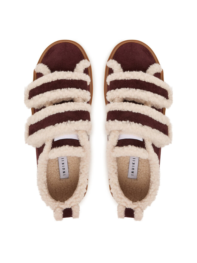 Inuikii Sneakers Inuikii Shearling Low Velcro 1001.001.0231.518 Dunkelrot