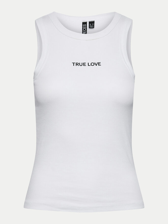 Pieces Pieces Τοπ Mikka 17152323 Λευκό Regular Fit