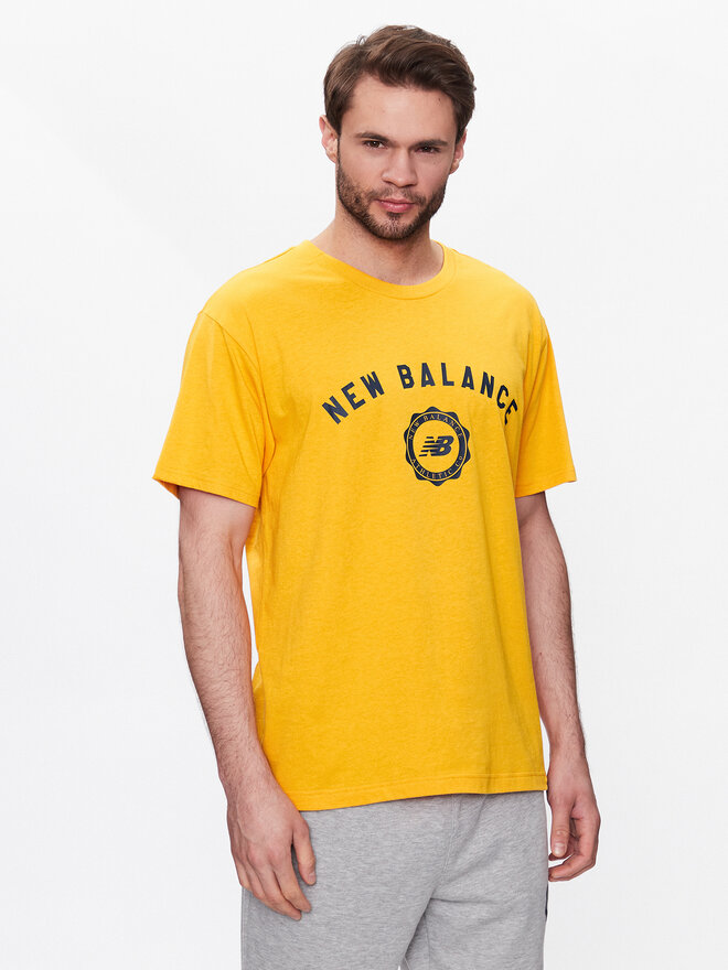 New Balance New Balance Marškinėliai Sport Seasonal Graphic MT31904 Geltona Relaxed Fit