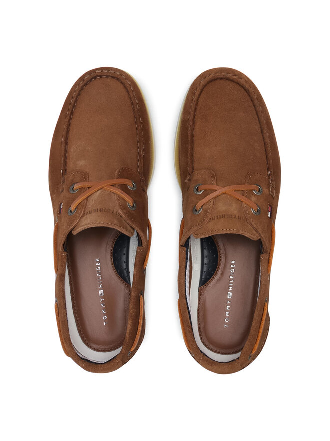 Tommy Hilfiger Mokassins Tommy Hilfiger Classic Suede Boat Shoe FM0FM02736 Braun