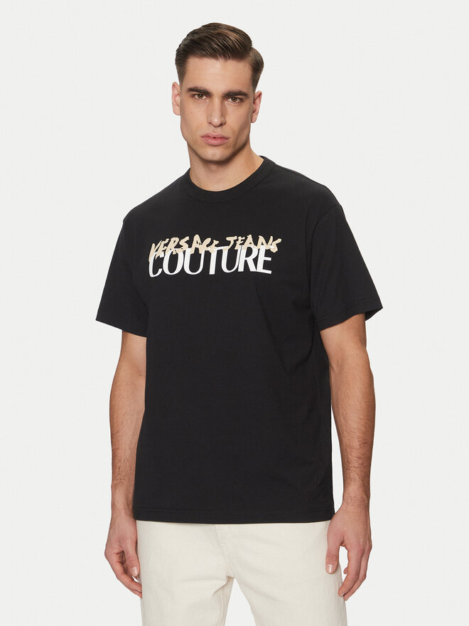 Versace Jeans Couture Versace Jeans Couture Camiseta 78GAHE06 Negro Regular Fit