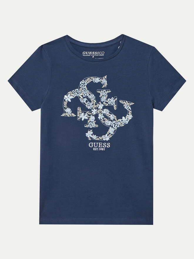 Guess Guess Marškinėliai J5GI02 K6YW4 Tamsiai mėlyna Regular Fit