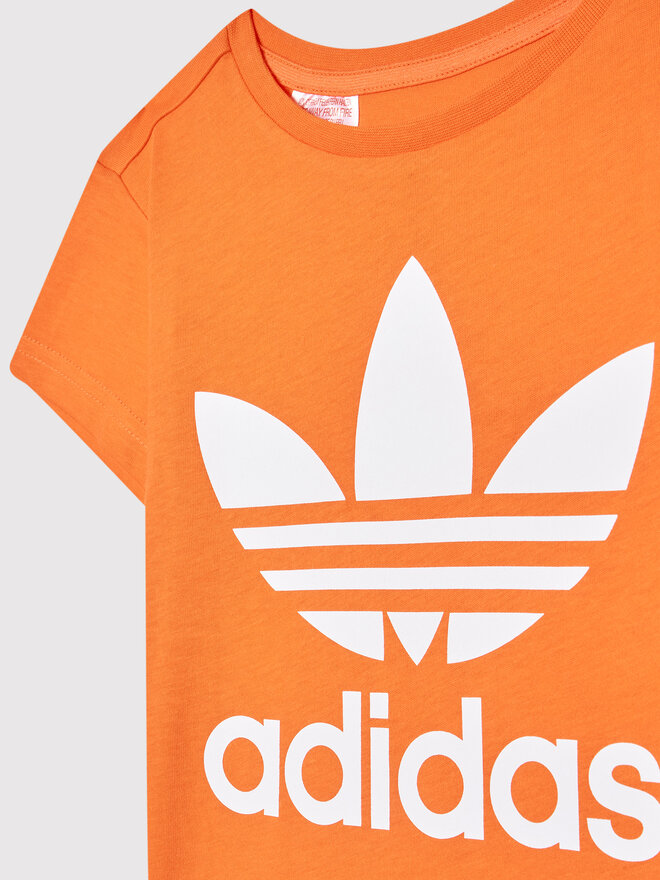 adidas adidas Marškinėliai adicolor Trefoil HK2907 Oranžinė Regular Fit