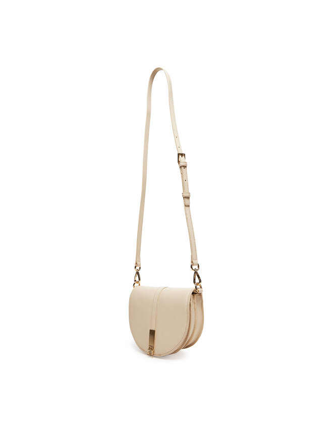 Tommy Hilfiger Kabelka Tommy Hilfiger Th Heritage Saddle Bag AW0AW17164 Écru