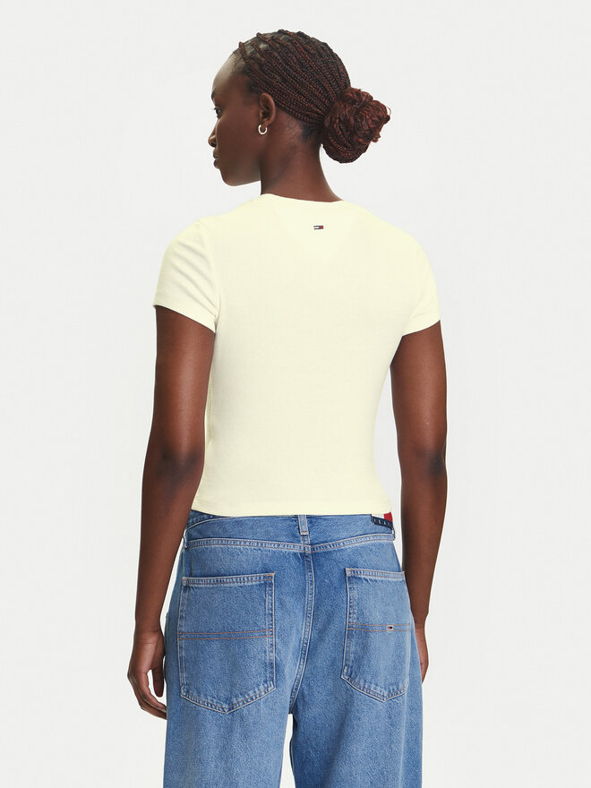 Tommy Jeans Tommy Jeans T-Shirt DW0DW21421 Creme Slim Fit