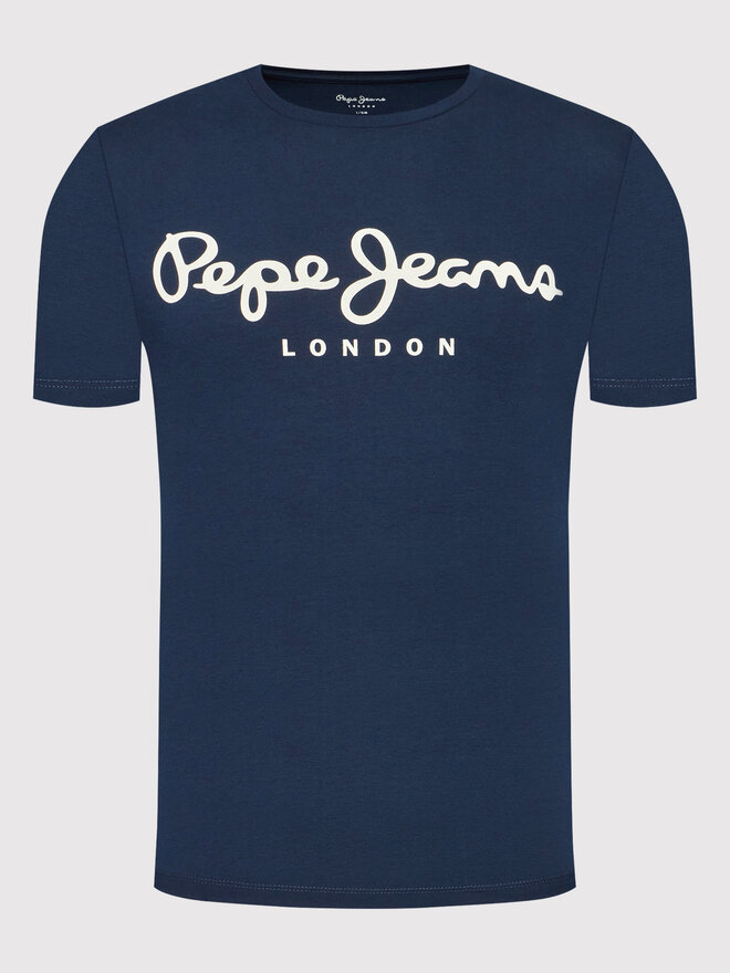 Pepe Jeans Pepe Jeans Póló Original PM508210 Sötétkék Slim Fit