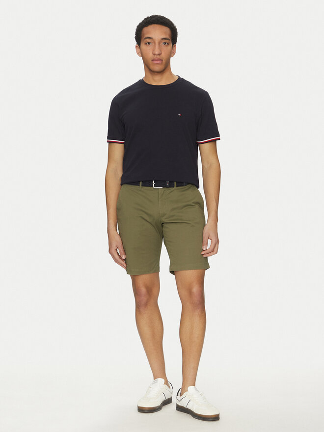 Tommy Hilfiger Tommy Hilfiger T-Shirt Global Stripe MW0MW38630 Σκούρο μπλε Regular Fit