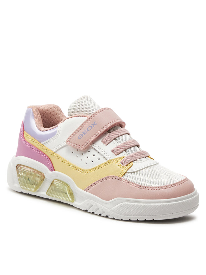 Geox Laisvalaikio batai Geox J Illuminus Girl J45HPA 0BUAS C0653 D Balta