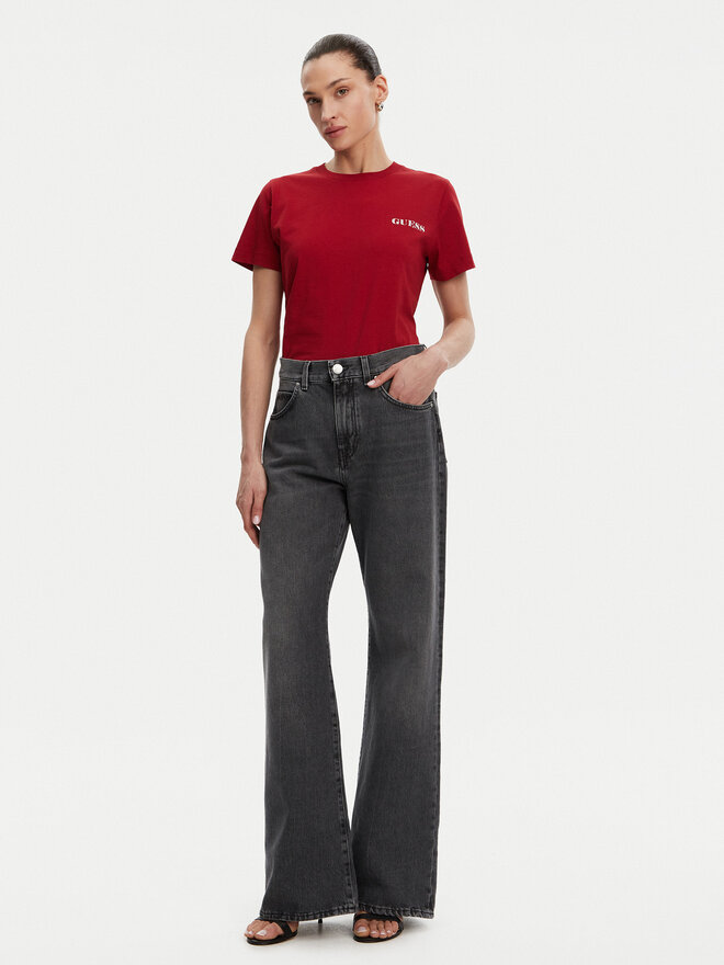 Guess Guess Majica W5RI04 I3Z14 Rdeča Regular Fit