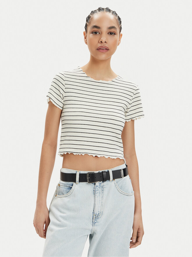 ONLY ONLY Camiseta Anits 15253651 Écru Regular Fit