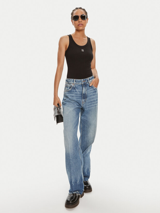 HUGO Hugo Топ Datamia 50514489 Чорний Slim Fit