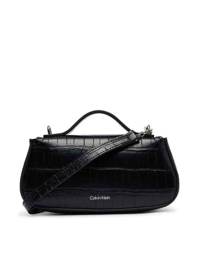 Calvin Klein Handtasche Calvin Klein Ck Croc Top Handle Bag LV04F3903G Schwarz