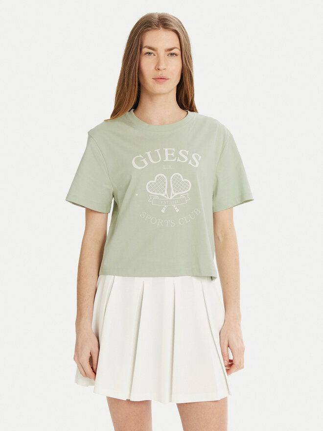 Guess Guess Marškinėliai V5GI04 I3Z14 Žalia Regular Fit