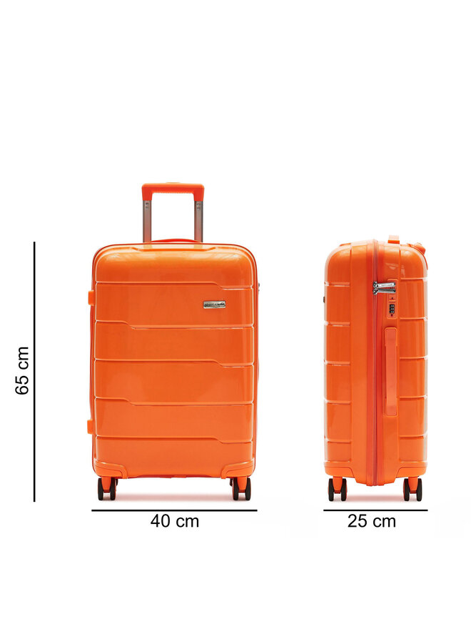 Pierre Cardin Srednji kovček Pierre Cardin LEE01 103-24 Oranžna