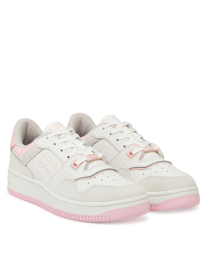 Tommy Jeans Αθλητικά Tommy Jeans Tjw Retro Basket Washed Suede EN0EN02773 Λευκό