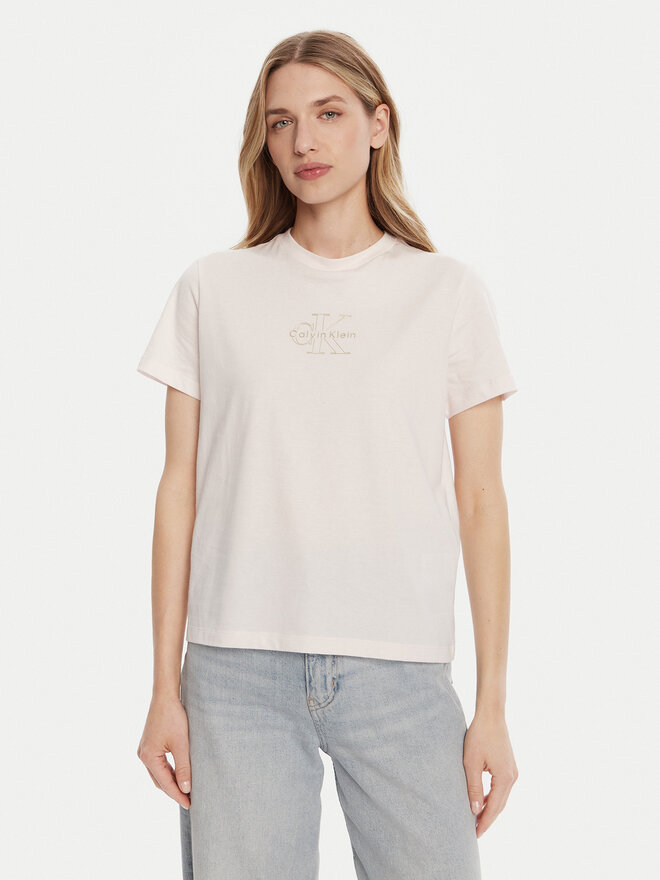 Calvin Klein Jeans Calvin Klein Jeans Camiseta Classic Monologo LV047D873G Rosa Regular Fit